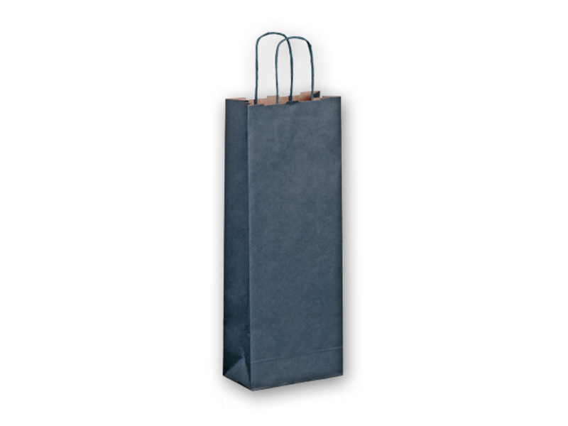 OLGA gift paper bag for a wine, Blue
