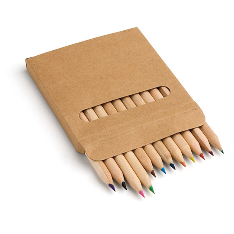 Pencil box with 12 coloured pencils