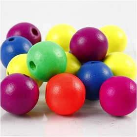 Neonmix Wooden Beads