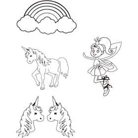 Shrink plastic sheets with motifs