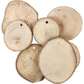 Wooden disc with hole