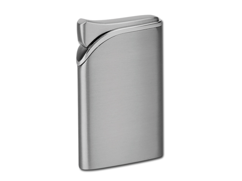 HARDY metal piezzo lighter, refillable, Satin silver
