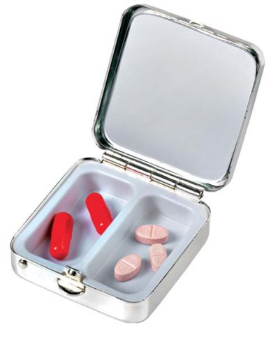 PILL-BOX WITH MIRROR HOLLOW