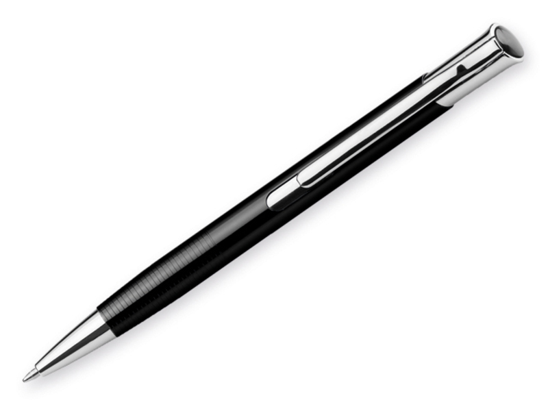 OLAF metal ball pen, blue refill, Black