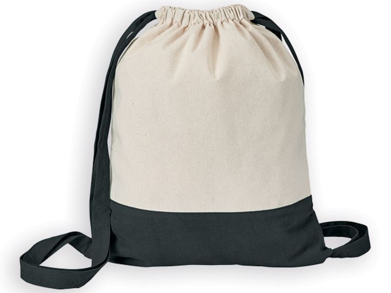 MILA cotton backpack, 180 g/m2, Black