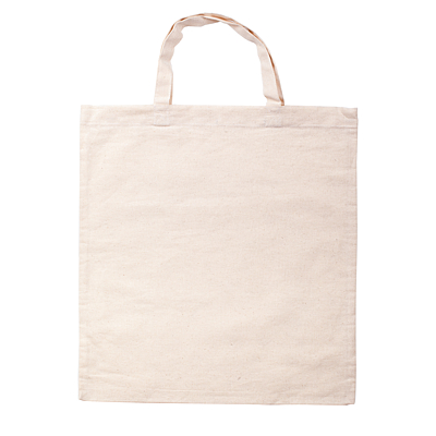 COTTON SHORT shopping bag from cotton, beige