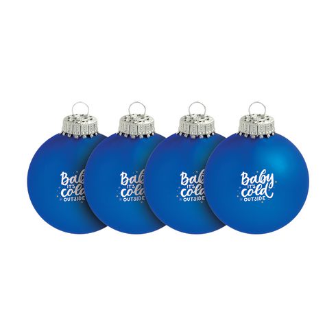 Christmas Bauble Ø 6 cm - set of 4 - Made in Europe