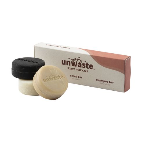 Unwaste Soap Set soap, scrub and shampoo