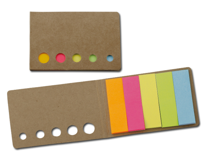 MAGDA colour sticky notes (28 notes/colour) in paper case, Natural