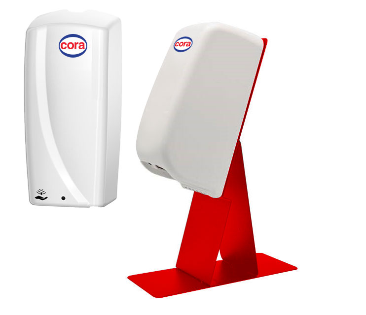 TOUCH-FREE TABLE STAND WITH SAFELIFE DISPENSER - Model 1