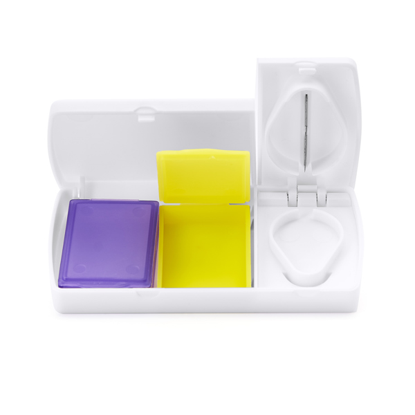 MEDY PILL BOX WITH CUTTER WHITE