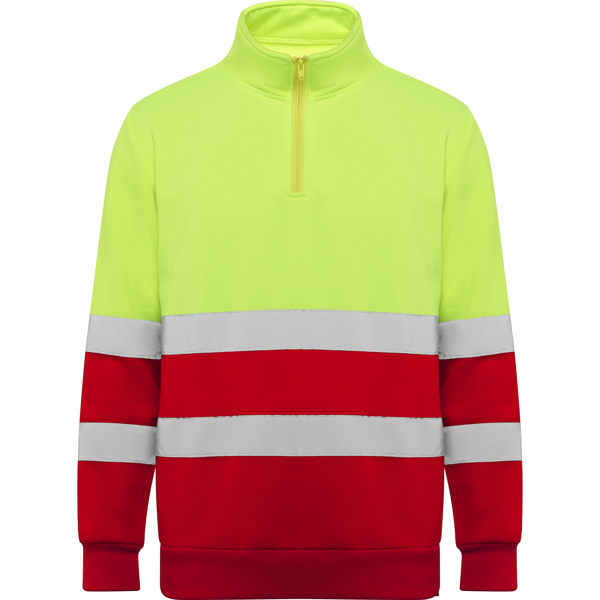 HV SPICA SWEATSHIRT S/S JOB RED/FLUOR YELLOW