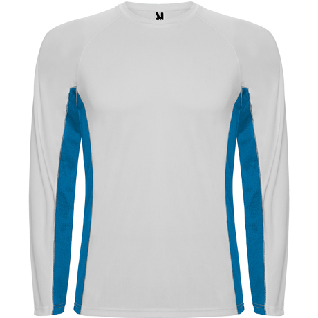 SHANGHAI LONG SLEEVE T-SHIRT S/S WHITE/ROYAL BLUE