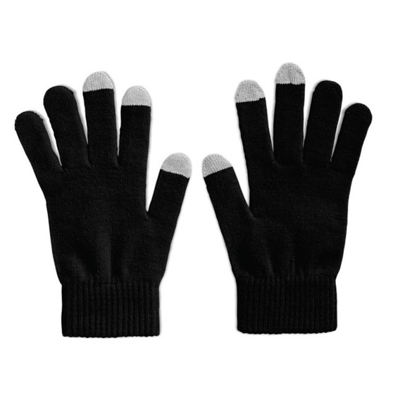 Tactile gloves for smartphones - black