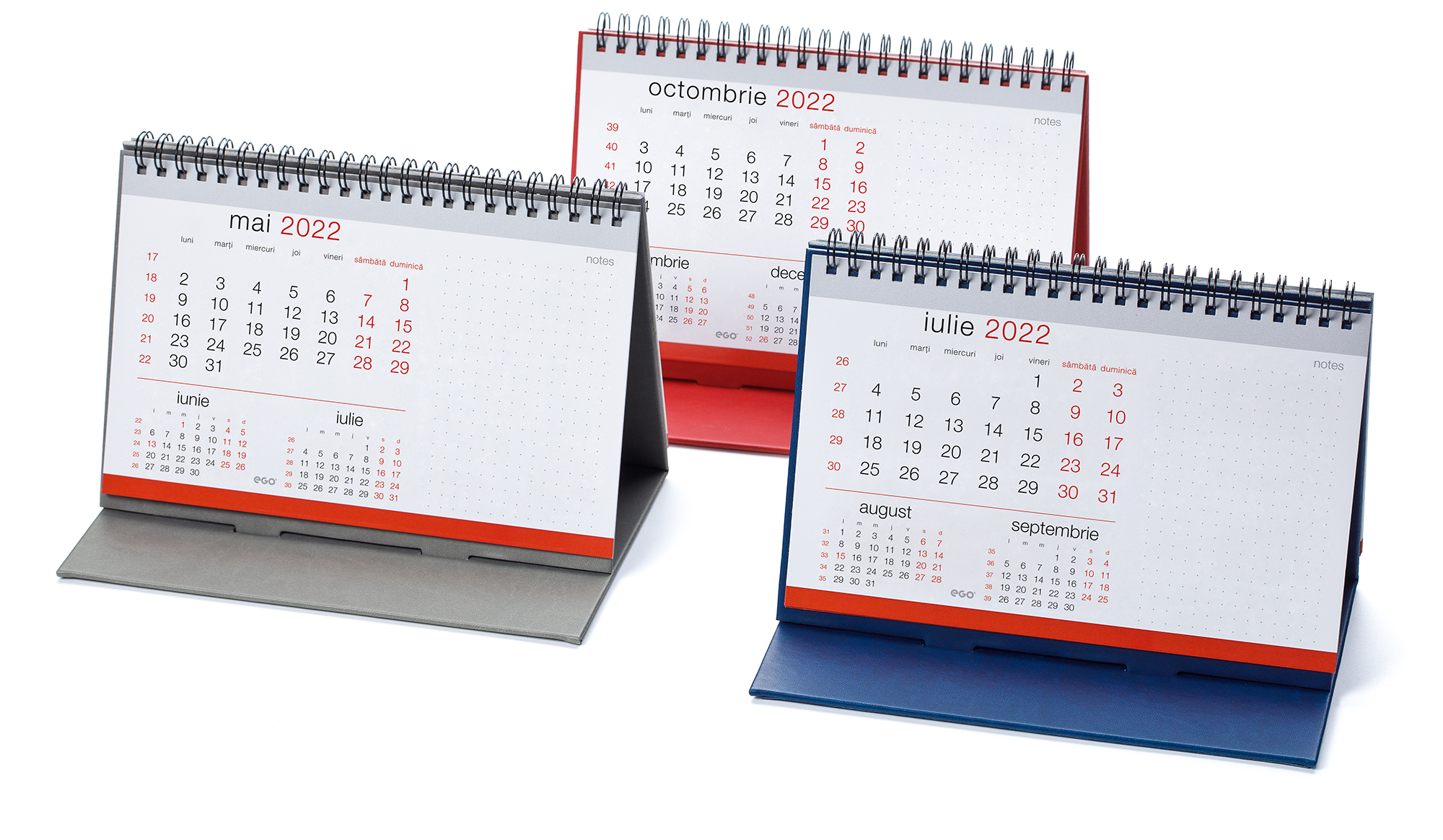 Calendar de birou CARO CV11 rosu