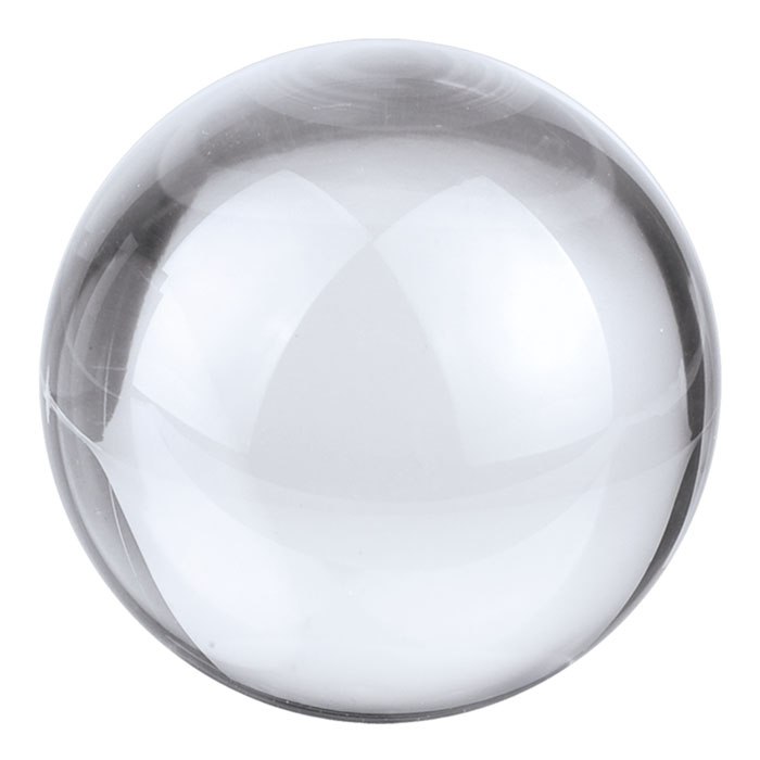 SPHERE IN WHITE GLASS WITH SLIP d. mm70