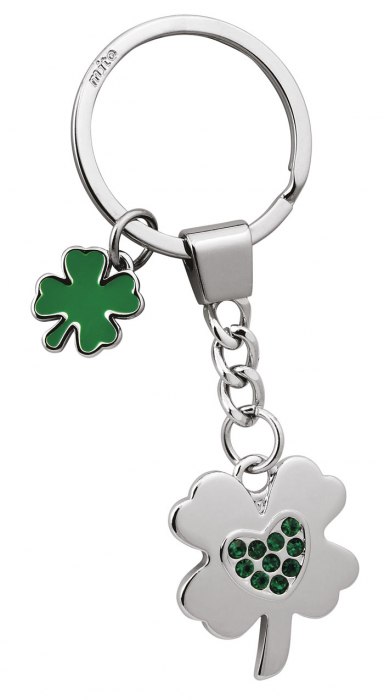 KEY CHAIN FOUR-LEAVE CLOVER CRYSTALS