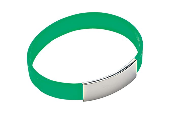 BRACELET FOR MAN GREEN SILICONE