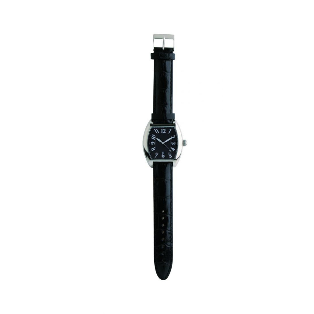Gents analog watch with special dial design and relief index