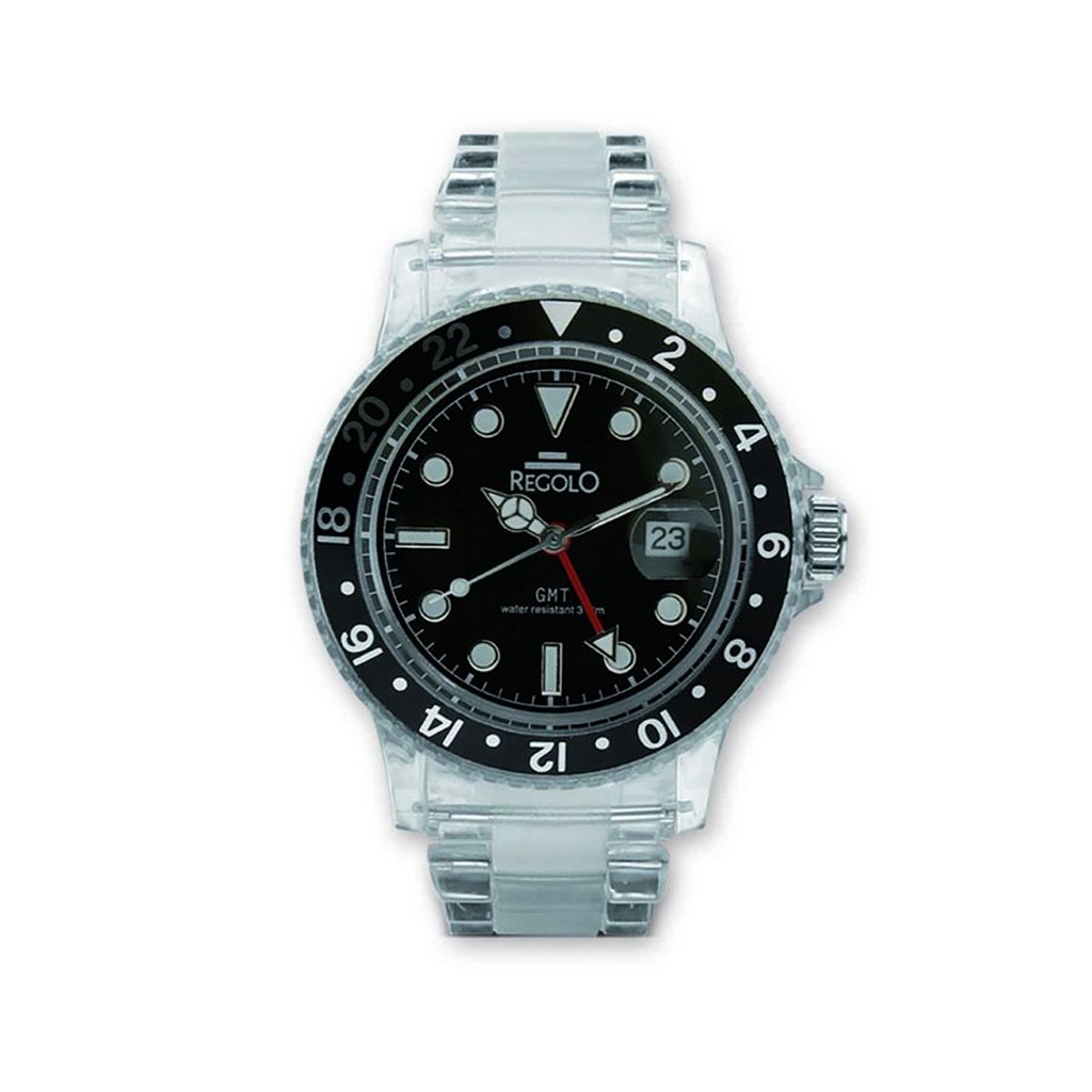 Analogico dual time in policarbonato con lente ciclopica in vetro minerale antigraffio