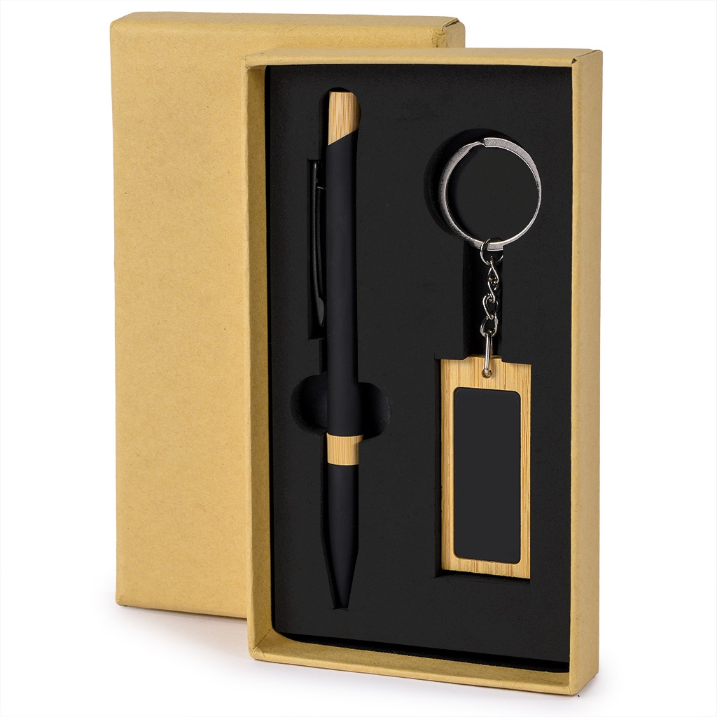 elegant gift box with one aluminium ball pen with soft touch rubber coating