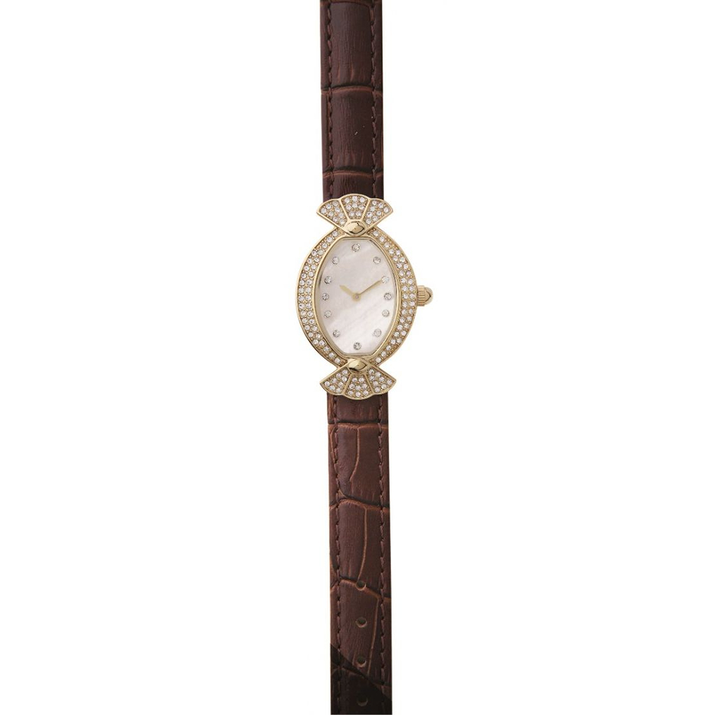 Lady analog watch with relief index