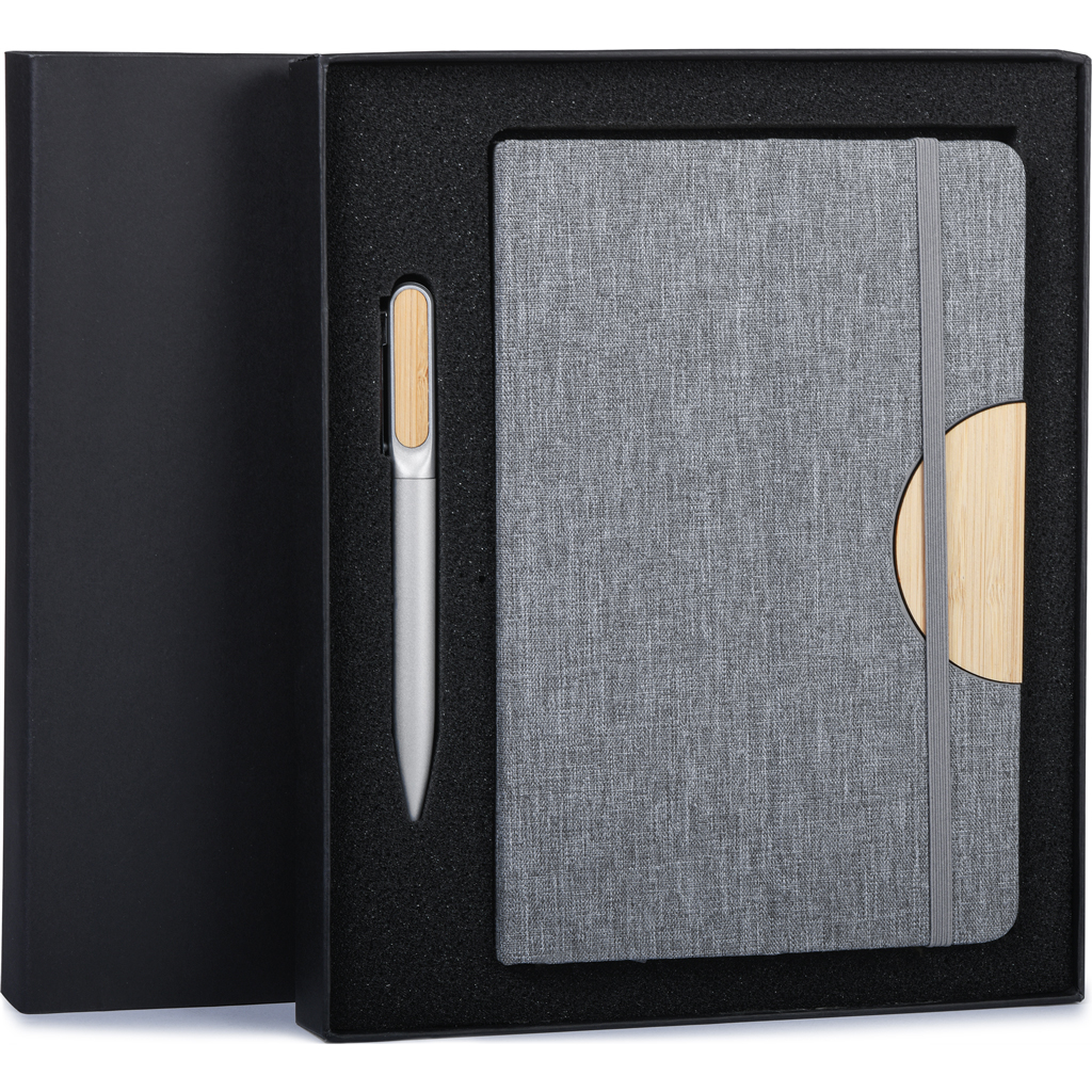 elegant gift box with one metal ball pen with bamboo inserts