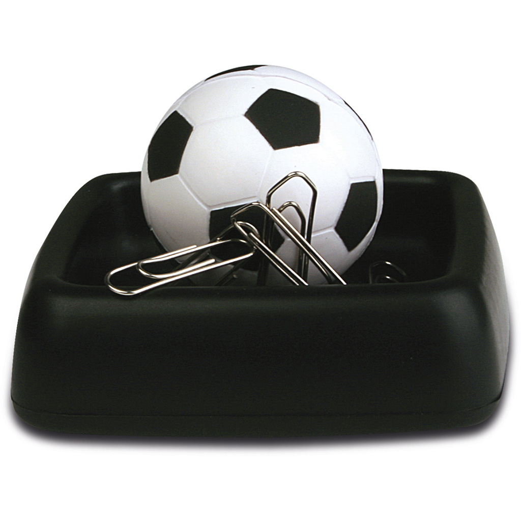 with antistress football in soft PU with magnet inside.