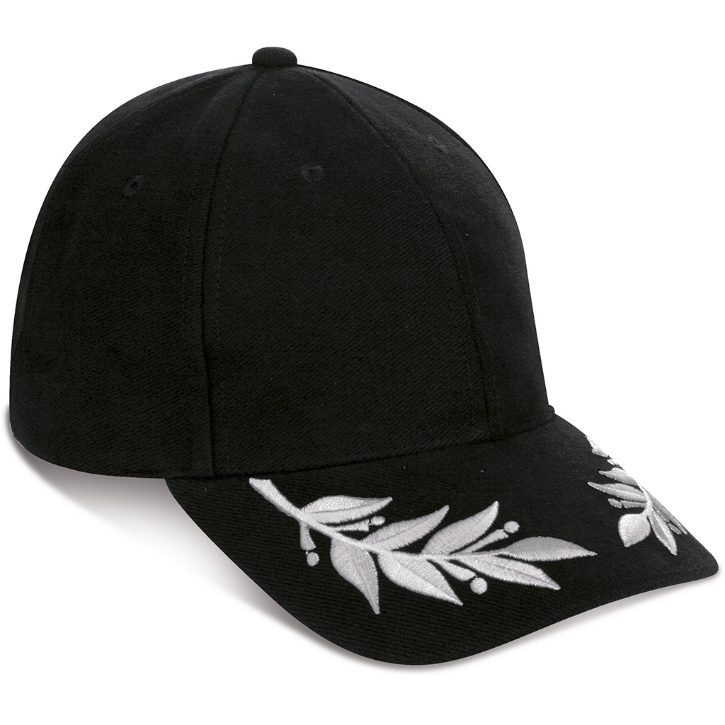 in heavy cotton with embroidery on visor