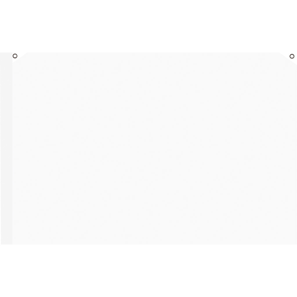 with loop to insert the pole and two metal eyelets to hang the flag