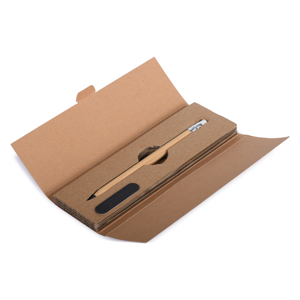 bamboo pencil with perpetual writing because it has a graphite metal tip