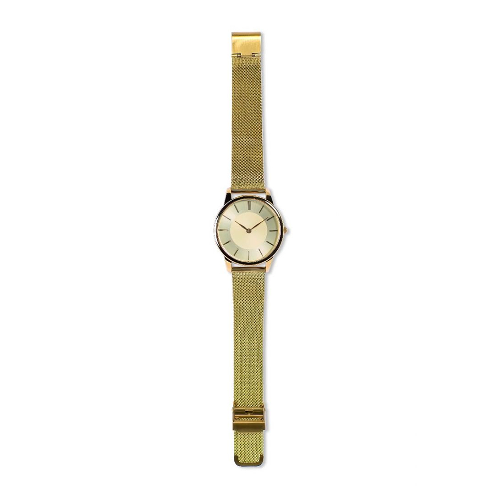 Unisex analog watch with relief index