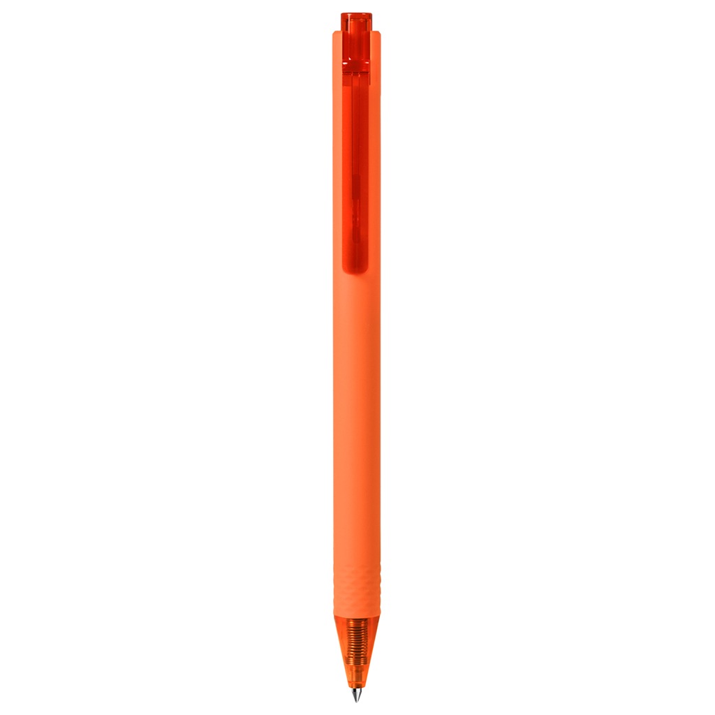 plastic barrel with soft touch rubber coating. Snap-lock