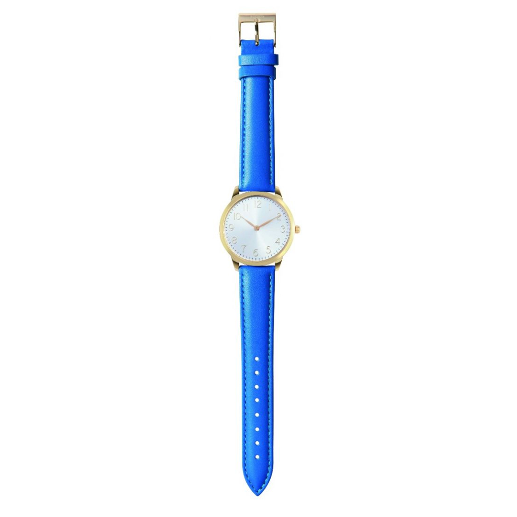 Unisex analog watch with relief index