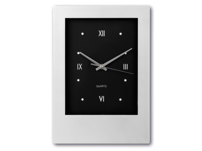 ROMANO walll clock, Satin silver