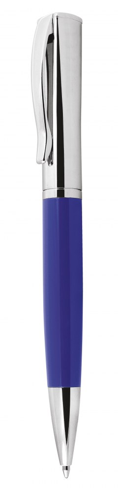BALLPOINT PEN BLUE AND CHROMED