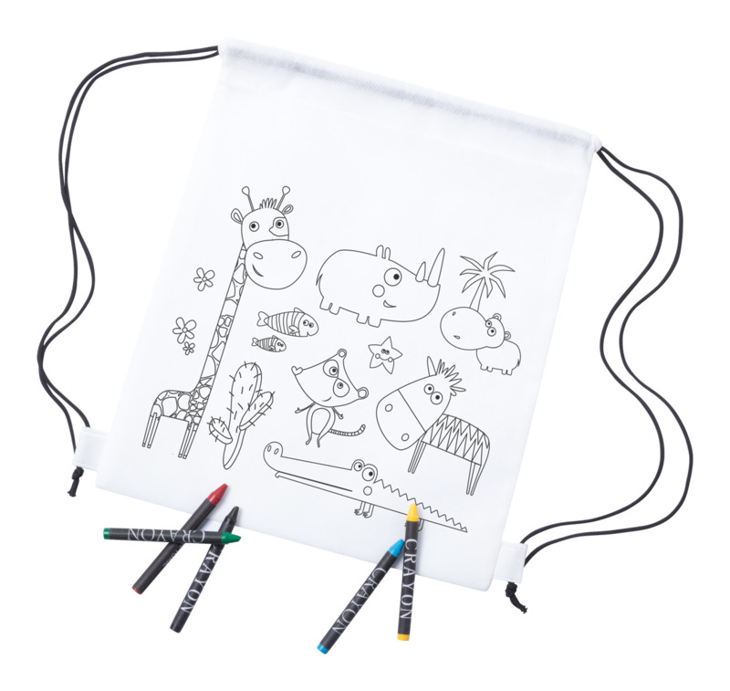 Wizzy colouring drawstring bag
