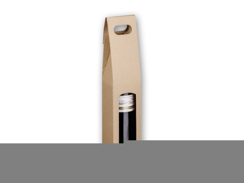 SINGLE BOX gift box for wine, Natural