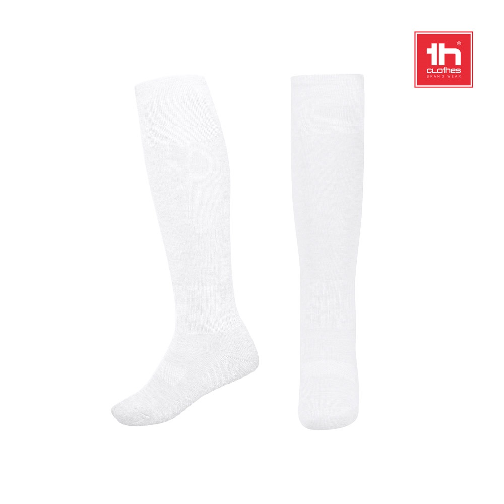 THC RUN KIDS WH. Mid-calf sports sock for children