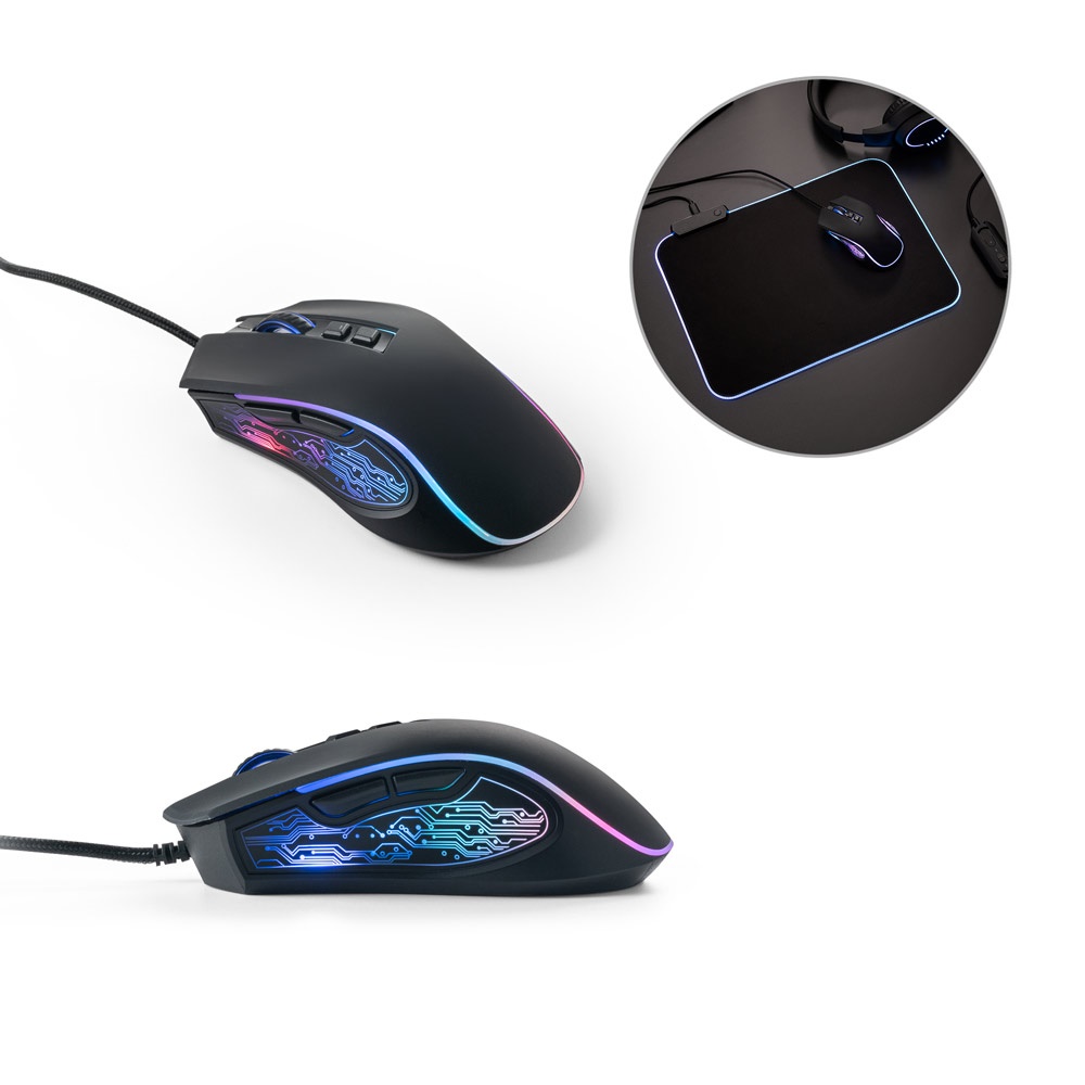 THORNE MOUSE RGB. Gaming mouse with 1'5m cable and ABS RGB LED lights