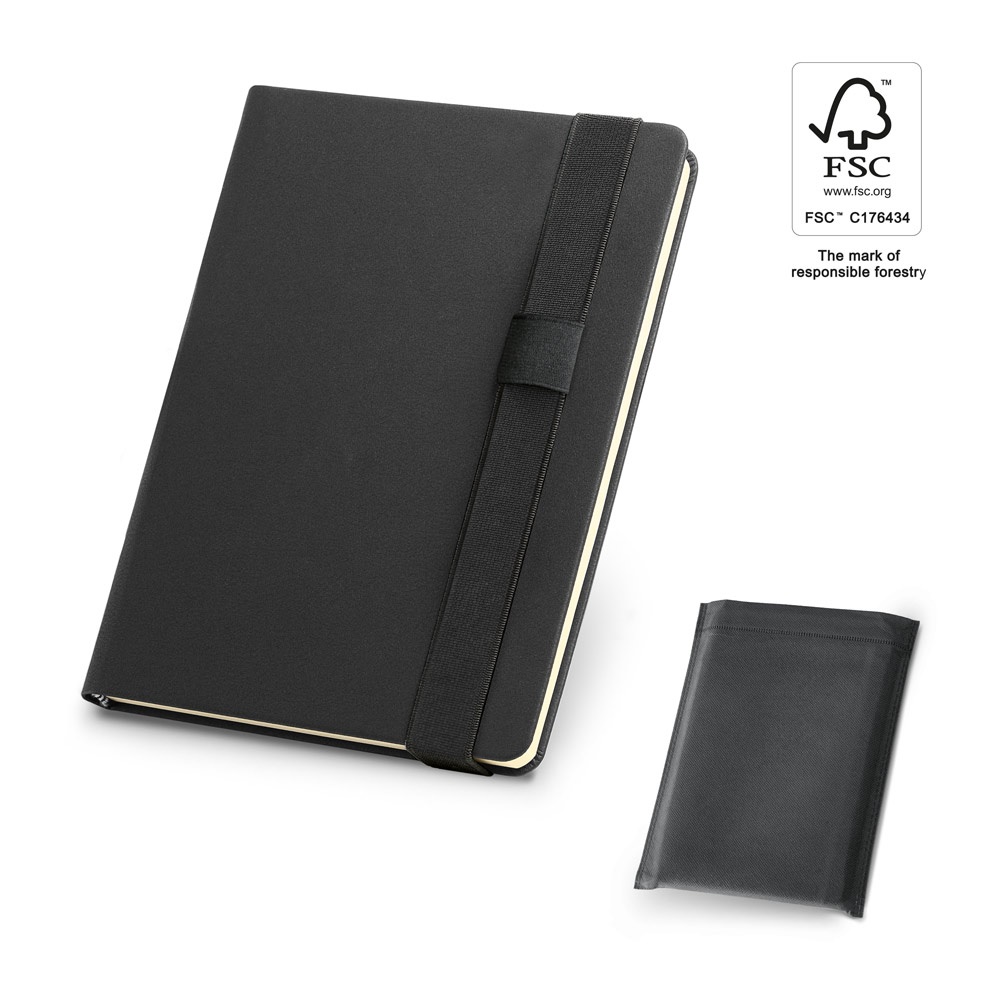 SHAKESPEARE. A5 notepad in PU with smooth ivory-colored sheets