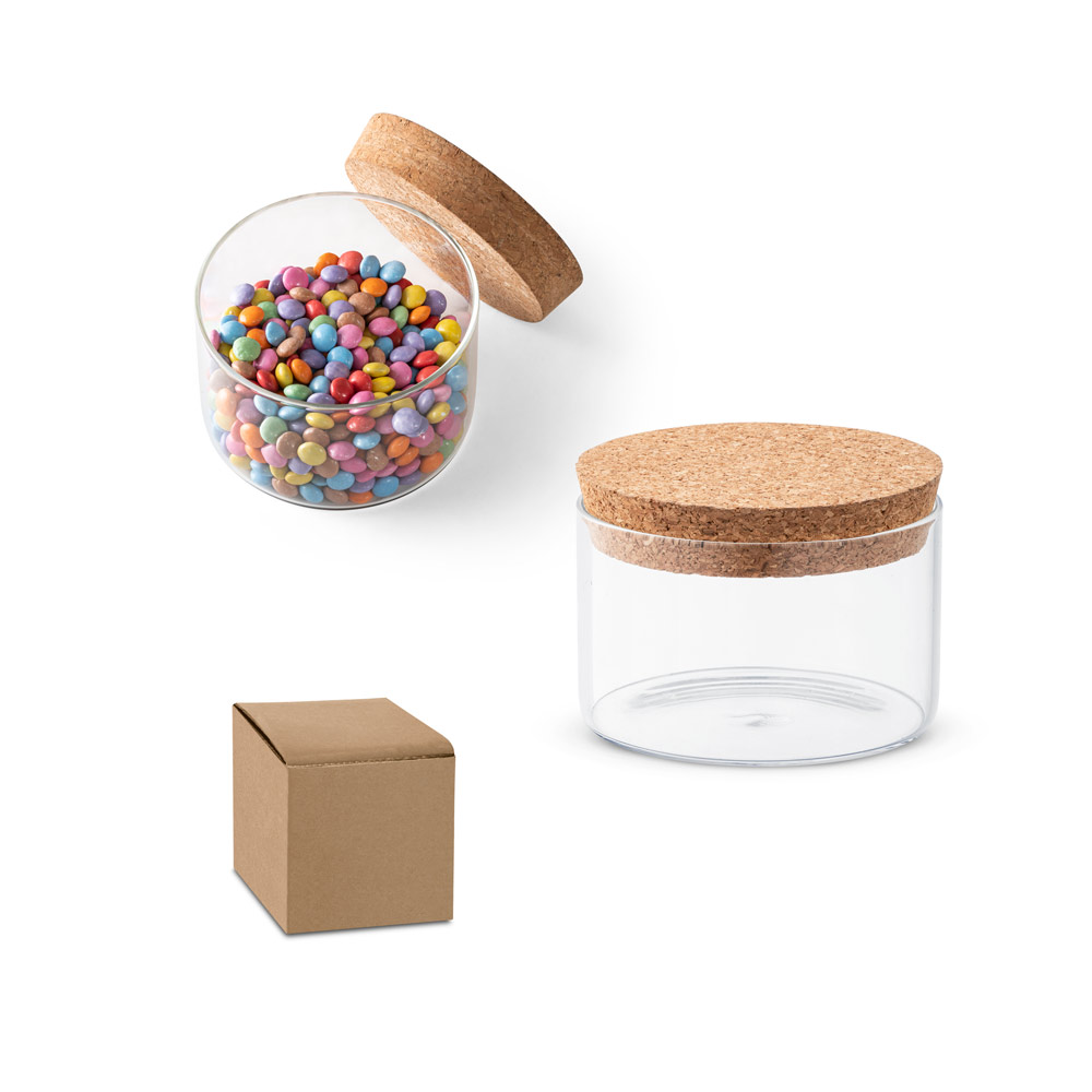SPICE 700. Borosilicate glass canister with bamboo lid 700 mL