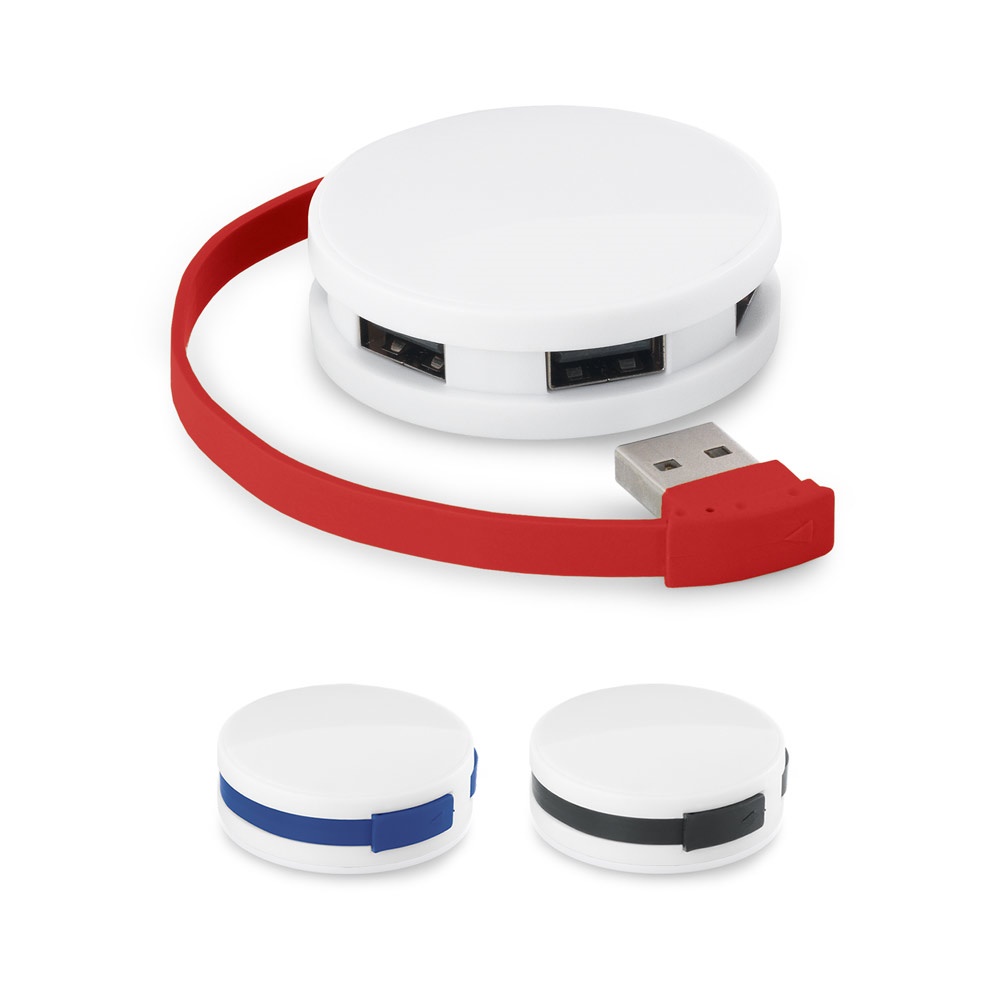 GARDNER. HUB with cable and 4 USB-A ports in ABS