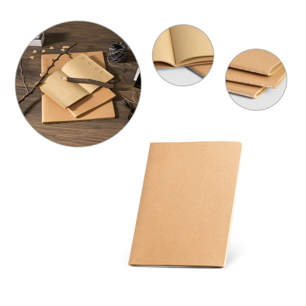ALCOTT A5. A5 notepad with cardboard cover. Plain sheets