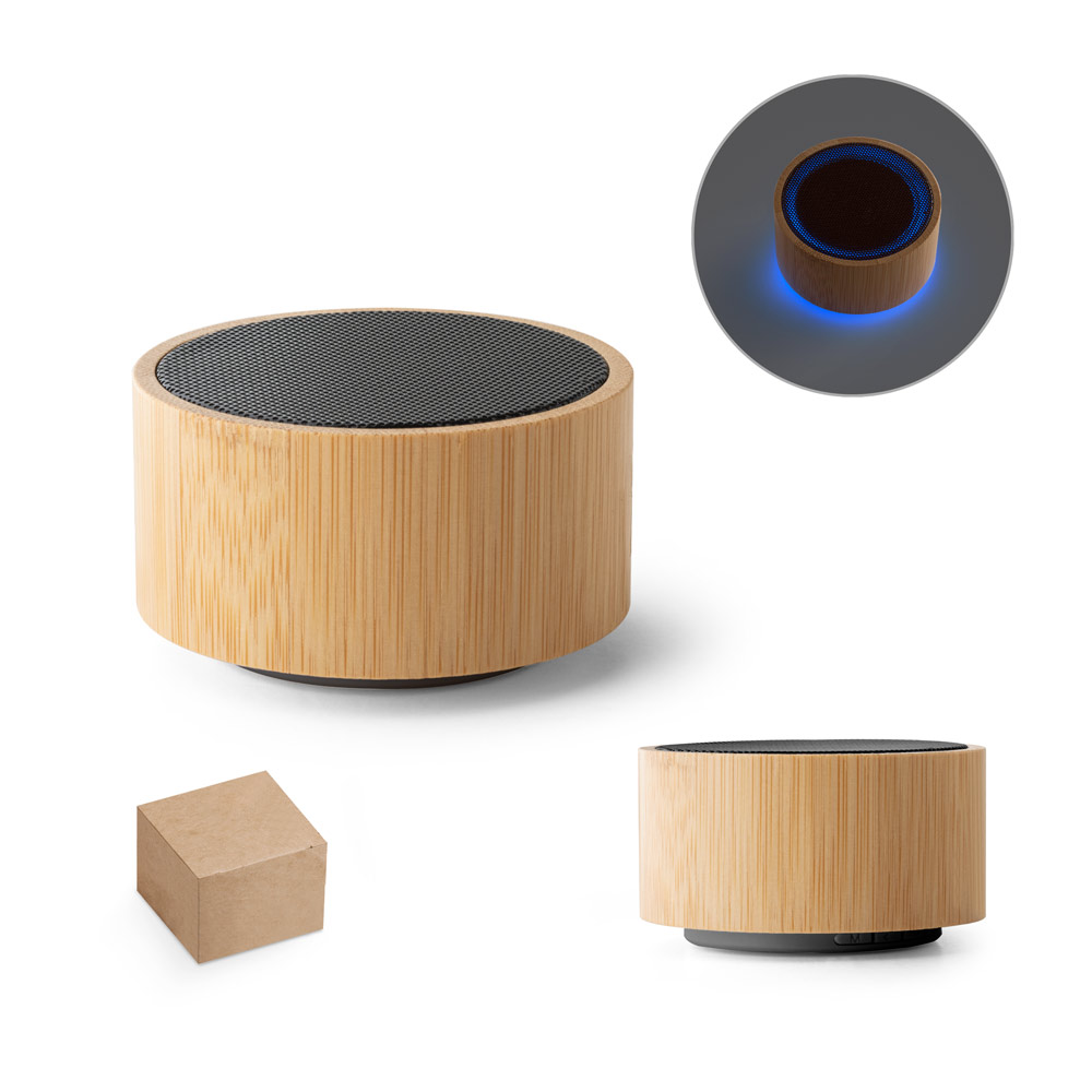 ARBER. Portable 3W speaker with 2h battery life in bamboo and ABS