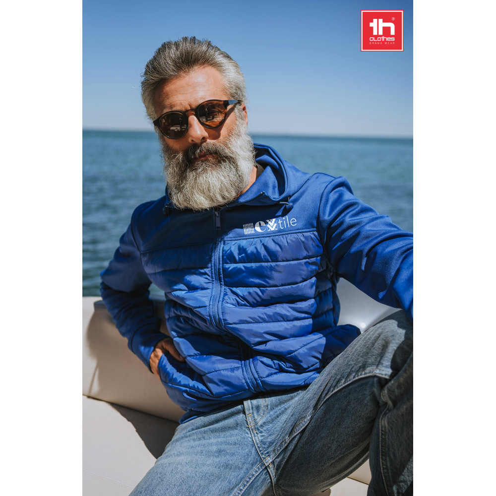 THC SKOPJE. Men's hooded jacket in 300T taffeta