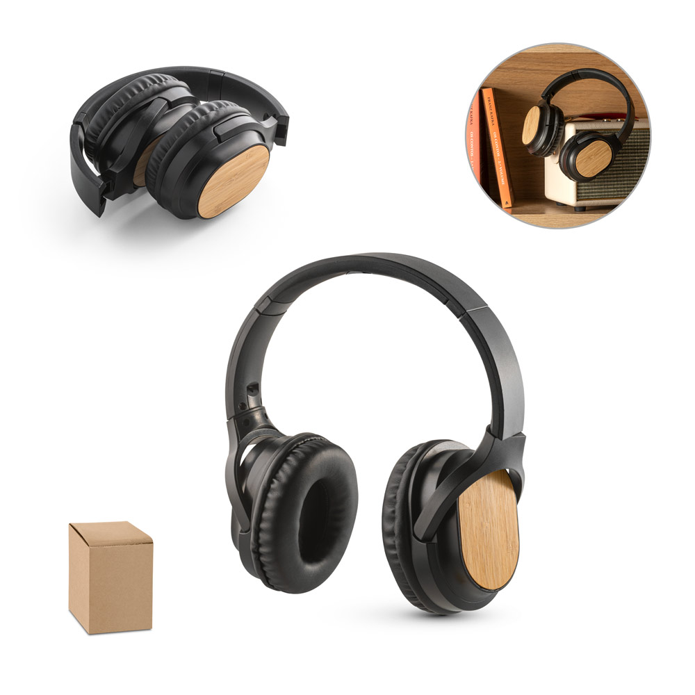 GOULD. Bamboo and ABS wireless headphones with BT 5'0 transmission