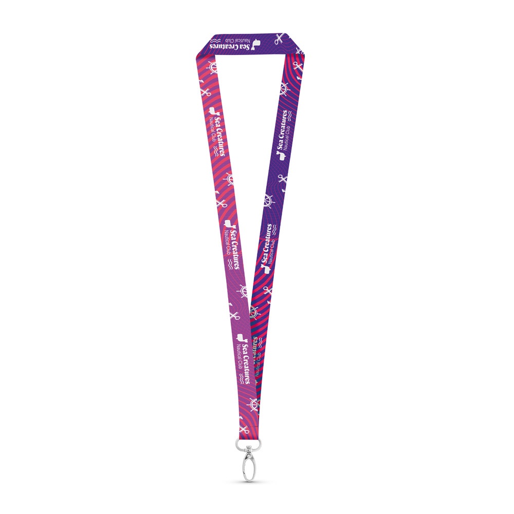 MANILA. Polyester sublimation lanyard with carabiner