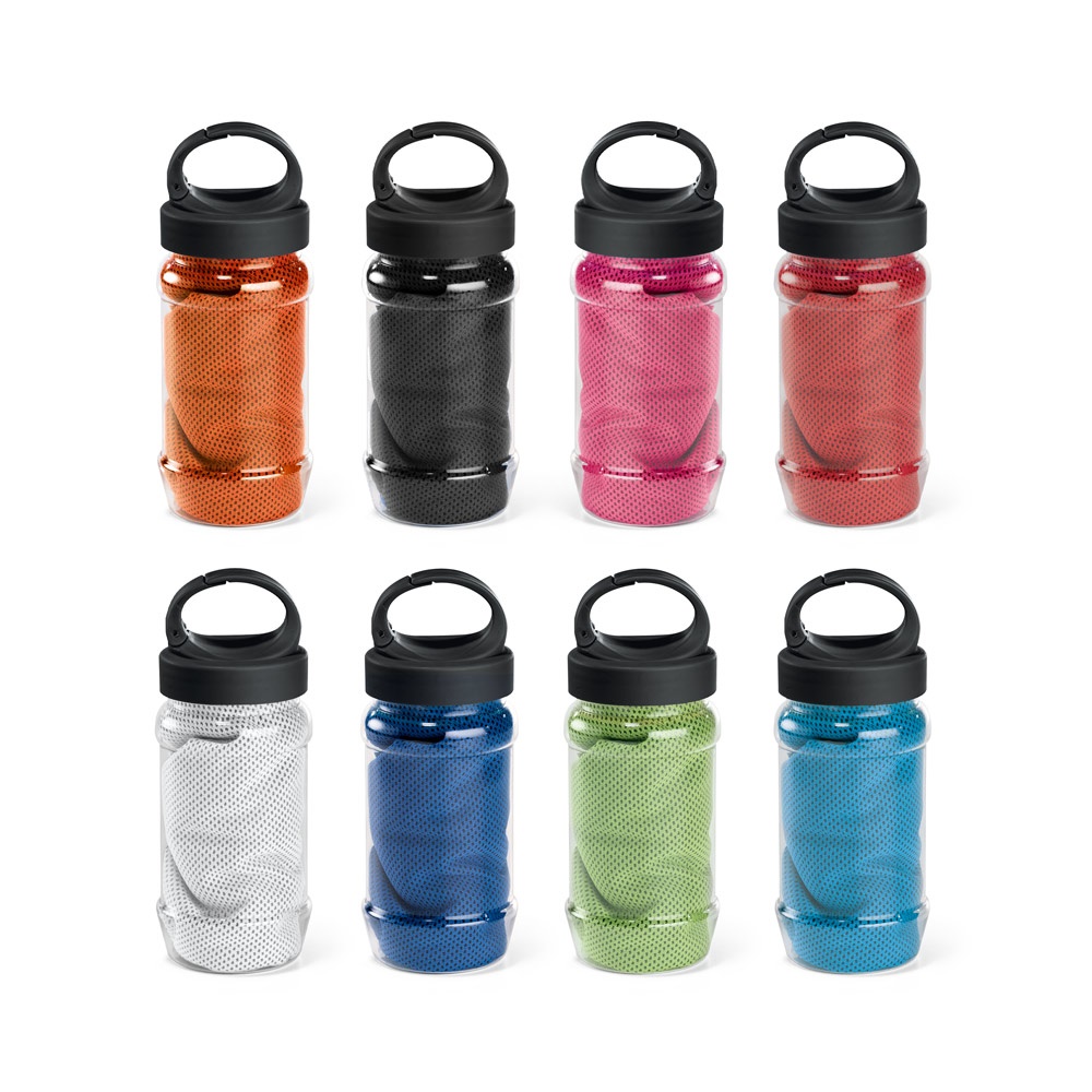 ARTX PLUS. Set with a PP and PET bottle and a polyamide and polyester sports towel