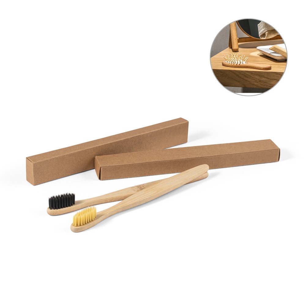 DELANY. Toothbrush with bamboo body and nylon bristles